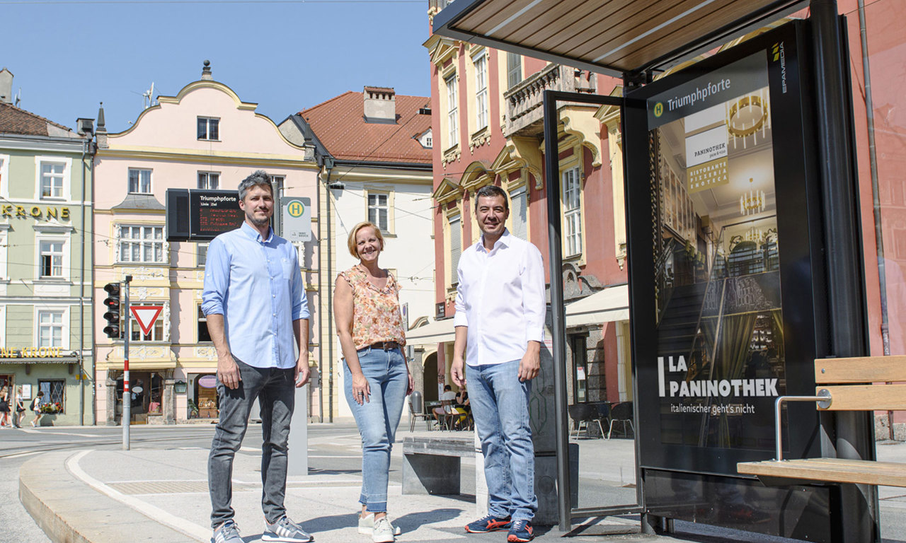 V.l: Matthias Pristach (StokeSix Agency), Brigitte Huber (EPAMEDIA), Cingiz Überbacher (Paninothek). © EPAMEDIA