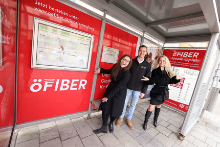 V.l.: Melanie Fischer (Client Service Director TUNNEL23), Patrick Schwarzinger (Head of Marketing öGIG), Claudia Mohr-Stradner (Head of Regional Sales Wien/NÖ/Burgenland/Steiermark EPAMEDIA). © EPAMEDIA