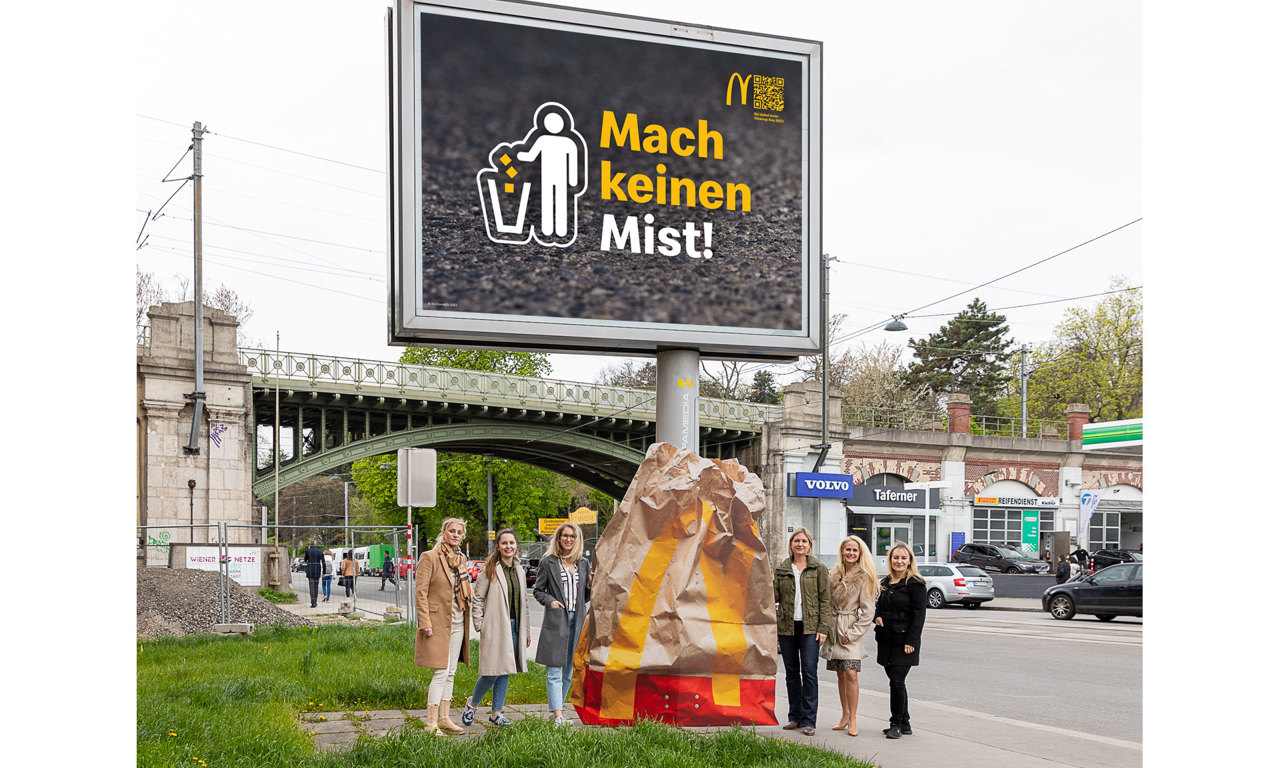V.l.: Bea Reikersdorfer (Client Service Manager EPAMEDIA), Patricia Ließ (Junior Consultant DDB Wien), Elisabeth Ofenböck (Senior Consultant DDB Wien), Sonja Dirnböck (Head of Marketing McDonald’s Österreich), Claudia Mohr-Stradner (Director Sales EPAMEDIA), Bisi Andrejevic (Senior Client Service OMD). ©EPAMEDIA