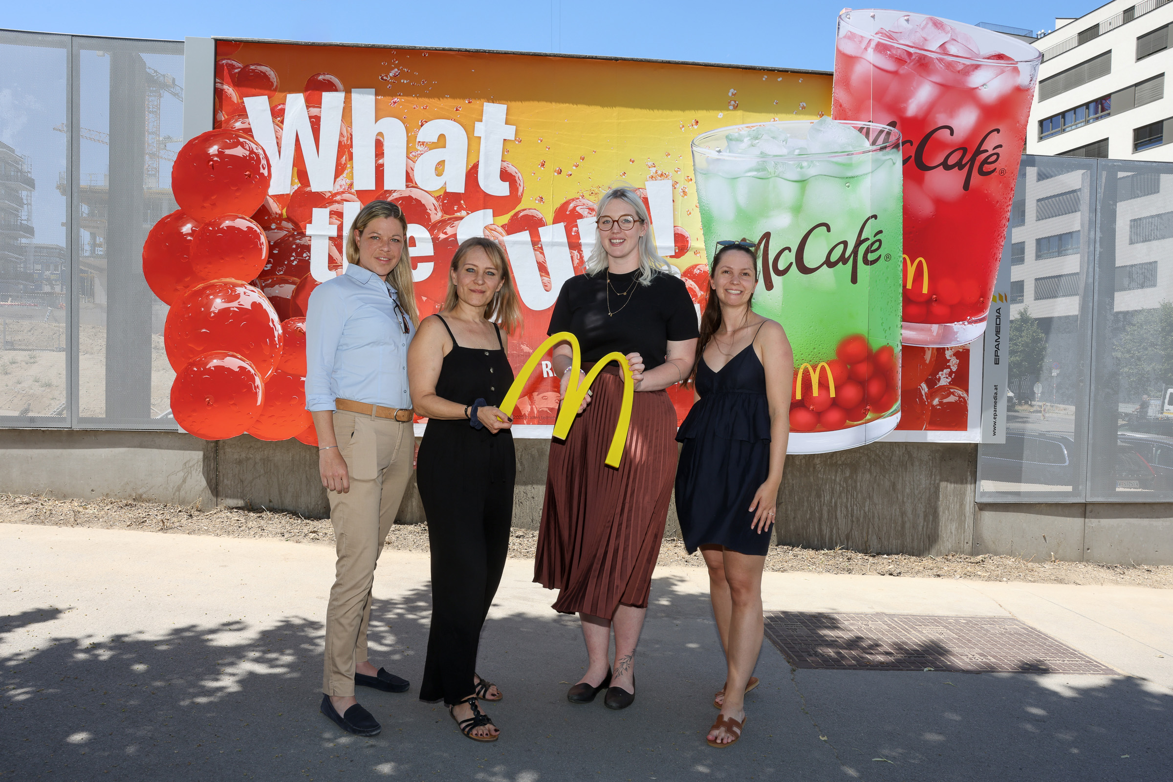 V.l.n.r.: Lisa Weilguny, M.Sc. (Key Account Managerin – Agency Sales, EPAMEDIA), Bisi Andrejevic (Client Service Director, OMD Mediaagentur GmbH), Laura Bierbaum, BA (Marketing Professional, McDonalds Österreich), Patricia Ließ (Consulant, DDB Wien) ©EPAMEDIA