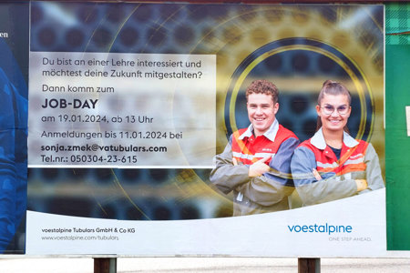 Die Einladung zum Job-Day der voestalpine Tubulars. © EPAMEDIA